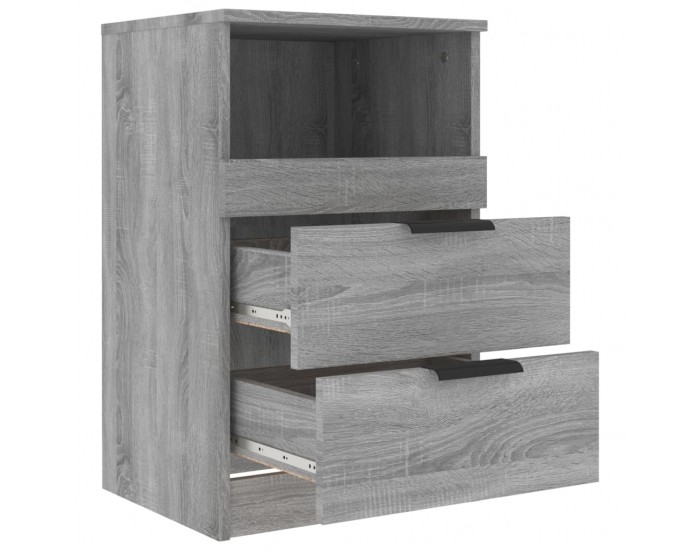 Sonata H Нощни шкафчета, 2 бр, сив сонома, инженерно дърво
