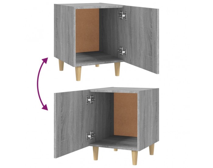 Sonata H Нощни шкафчета, 2 бр, сив сонома, инженерно дърво