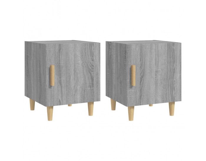 Sonata H Нощни шкафчета, 2 бр, сив сонома, инженерно дърво