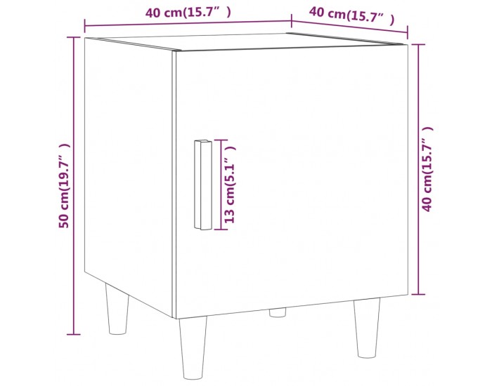Sonata H Нощни шкафчета, 2 бр, сив сонома, инженерно дърво