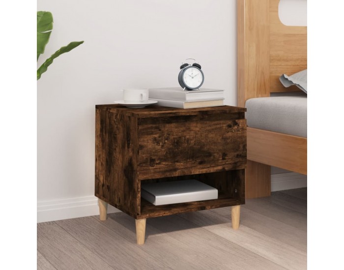 Sonata H Нощна масичка, опушен дъб, 50x46x50 см, инженерно дърво
