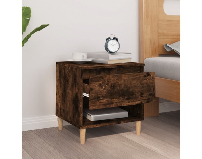 Sonata H Нощна масичка, опушен дъб, 50x46x50 см, инженерно дърво