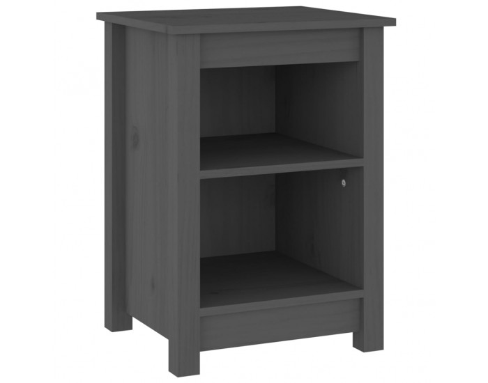 Sonata H Нощно шкафче, сиво, 40x35x55 см, борово дърво масив