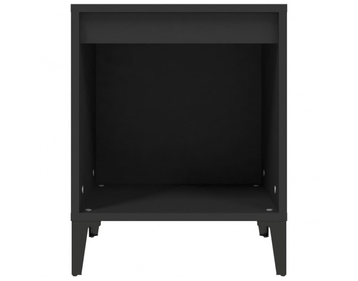 Sonata H Нощни шкафчета, 2 бр, черен, 40x35x50 см