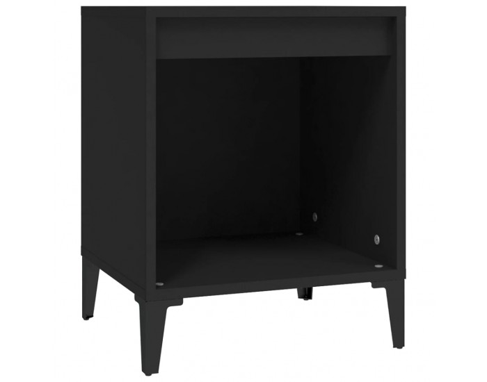Sonata H Нощни шкафчета, 2 бр, черен, 40x35x50 см