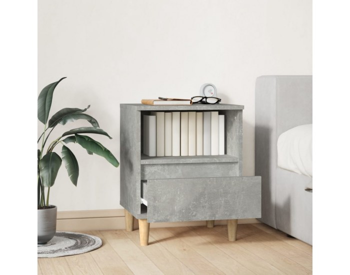 Sonata H Нощно шкафче, бетонно сиво, 40x35x50 см