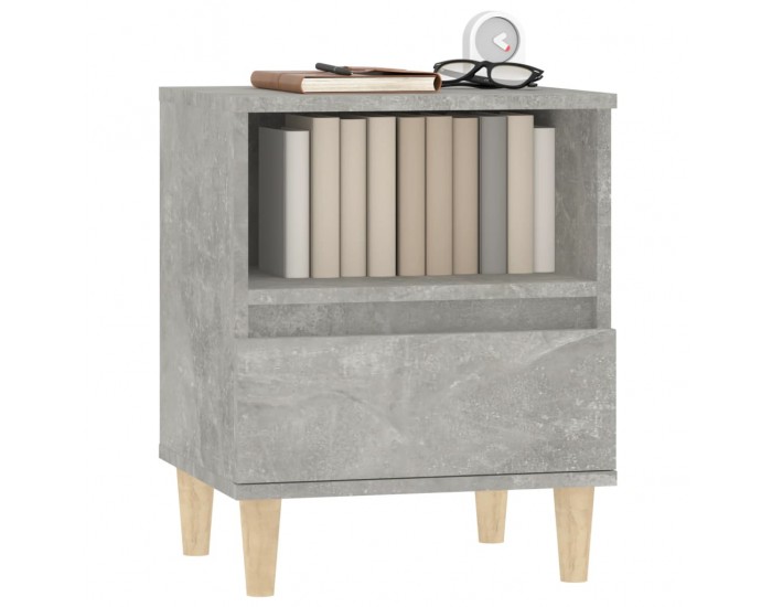 Sonata H Нощно шкафче, бетонно сиво, 40x35x50 см