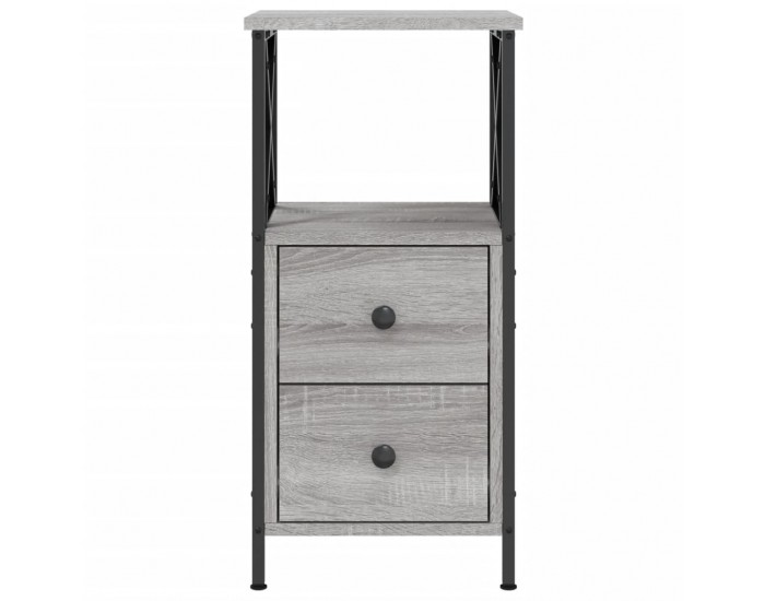 Sonata H Нощно шкафче, сив сонома, 34x35,5x70 см, инженерно дърво
