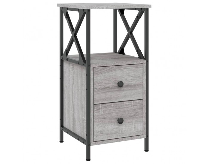 Sonata H Нощно шкафче, сив сонома, 34x35,5x70 см, инженерно дърво