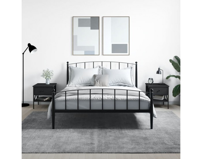 Sonata H Нощни масички, 2 бр, черни, 40x42x45 см, инженерно дърво