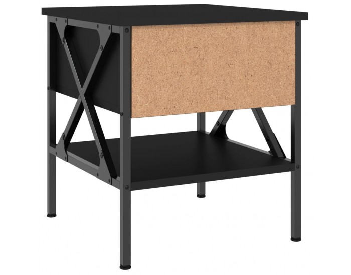 Sonata H Нощни масички, 2 бр, черни, 40x42x45 см, инженерно дърво