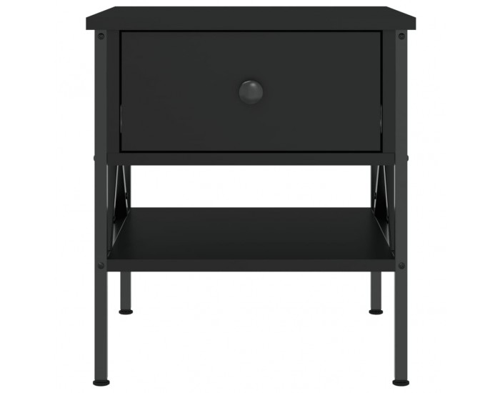 Sonata H Нощни масички, 2 бр, черни, 40x42x45 см, инженерно дърво