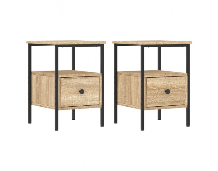 Sonata H Нощни шкафчета 2 бр сонома дъб 34x36x50 см инженерно дърво