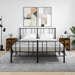 Sonata H Нощни шкафчета, 2 бр, опушен дъб, 40x35x50 см, инженерно дърво - Нощни шкафчета