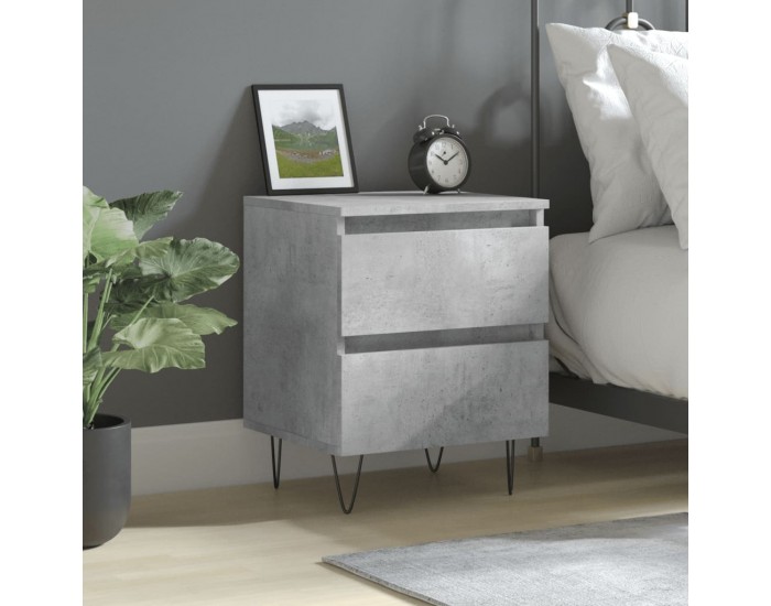 Sonata H Нощно шкафче бетонно сиво 40x35x50 см инженерно дърво