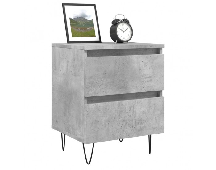 Sonata H Нощно шкафче бетонно сиво 40x35x50 см инженерно дърво