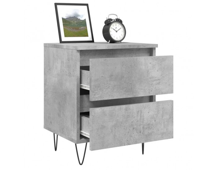 Sonata H Нощно шкафче бетонно сиво 40x35x50 см инженерно дърво