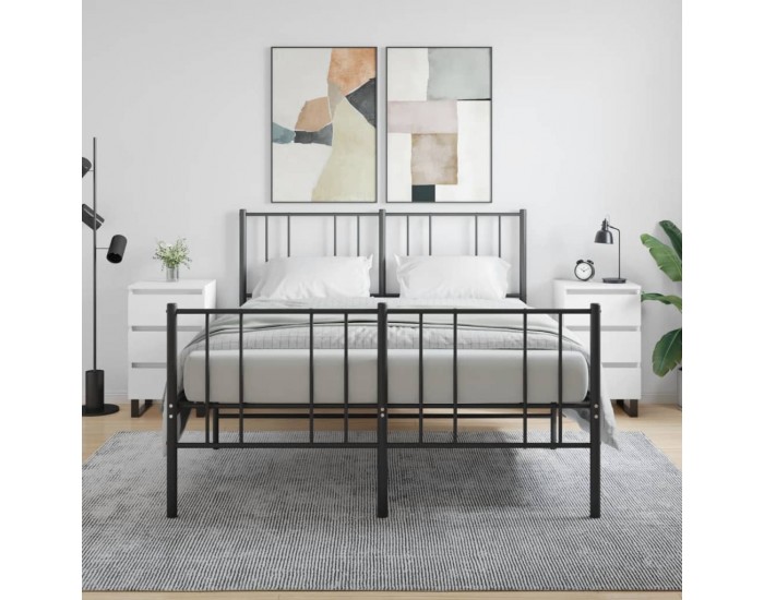 Sonata H Нощни шкафчета, 2 бр, бели, 40x35x69 см, инженерно дърво