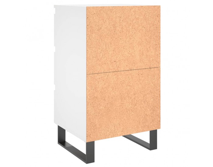 Sonata H Нощни шкафчета, 2 бр, бели, 40x35x69 см, инженерно дърво