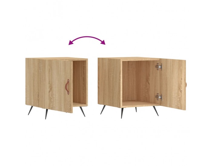 Sonata H Нощни шкафчета 2 бр дъб сонома 40x40x50 см инженерно дърво