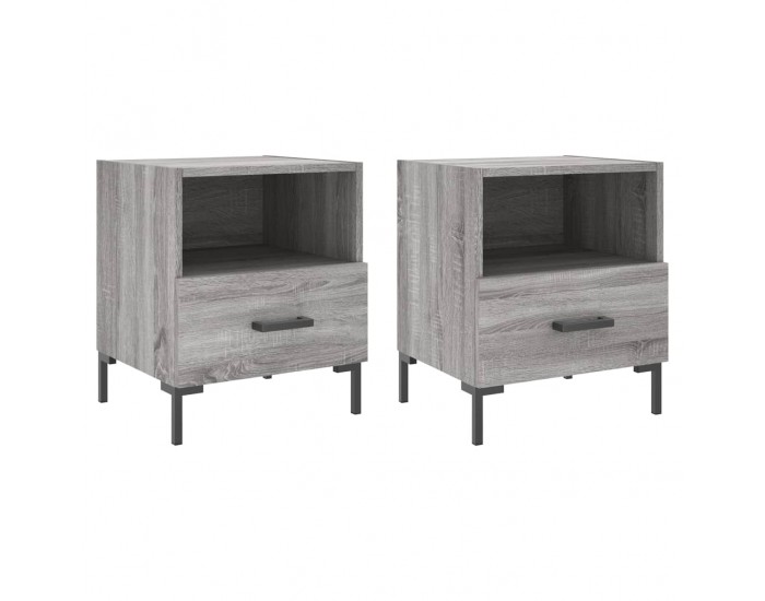 Sonata H Нощни шкафчета 2 бр сив сонома 40x35x47,5 см инженерно дърво
