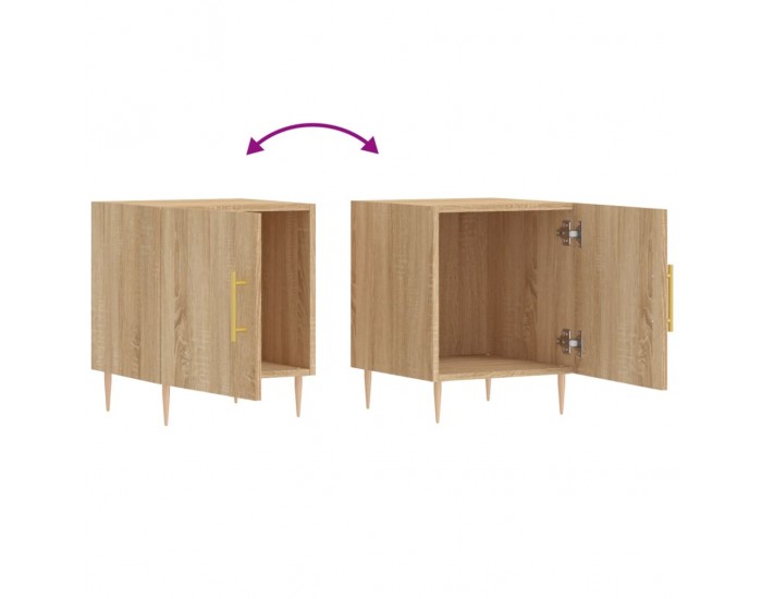 Sonata H Нощни шкафчета 2 бр дъб сонома 40x40x50 см инженерно дърво