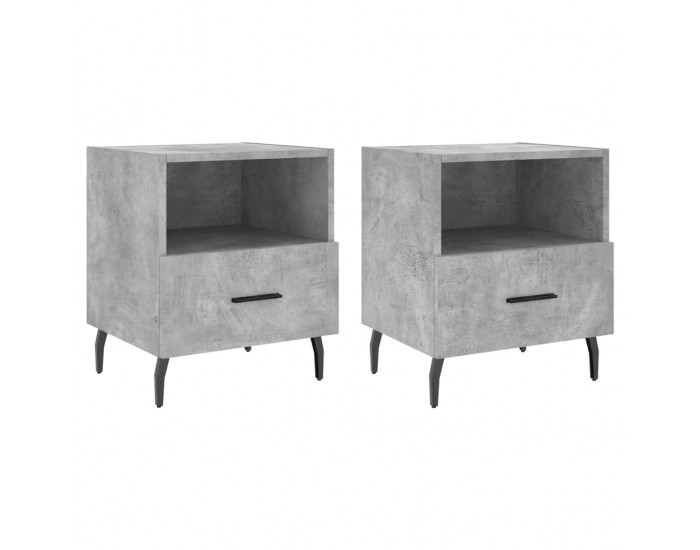 Sonata H Нощни шкафчета 2 бр бетонно сиво 40x35x47,5 см инженерно дърво