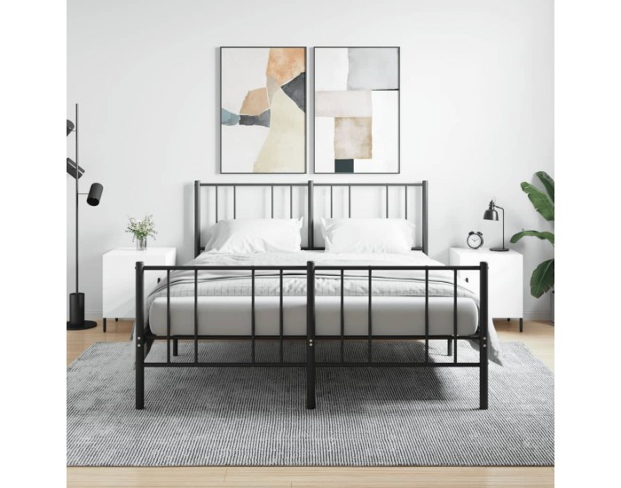 Sonata H Нощни шкафчета 2 бр бял гланц 40x40x50 см инженерно дърво