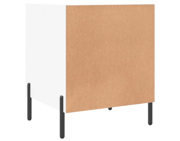 Sonata H Нощни шкафчета 2 бр бял гланц 40x40x50 см инженерно дърво