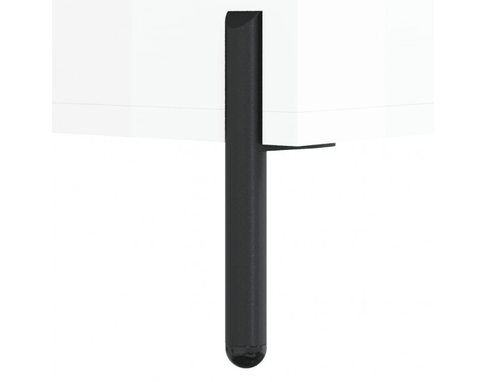 Sonata H Нощни шкафчета 2 бр бял гланц 40x40x50 см инженерно дърво