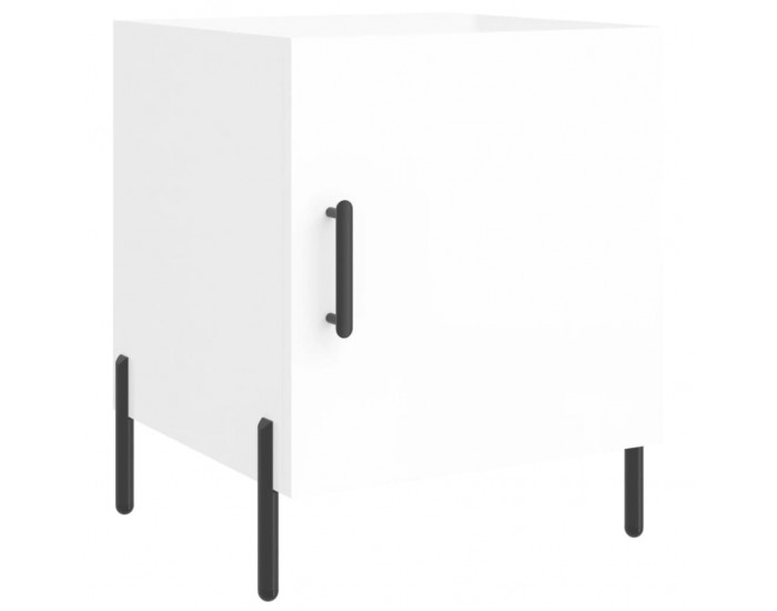 Sonata H Нощни шкафчета 2 бр бял гланц 40x40x50 см инженерно дърво