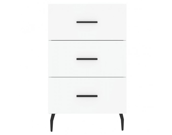 Sonata H Нощно шкафче, черно, 40x40x66 см, инженерно дърво