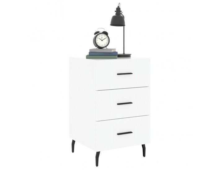 Sonata H Нощно шкафче, черно, 40x40x66 см, инженерно дърво