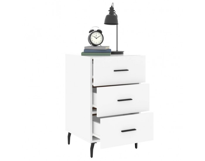 Sonata H Нощно шкафче, черно, 40x40x66 см, инженерно дърво