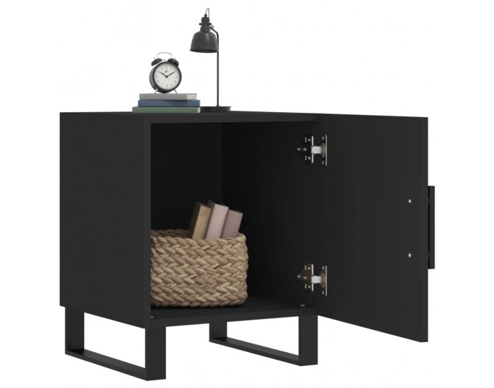 Sonata H Нощни шкафчета 2 бр черни 40x40x50 см инженерно дърво