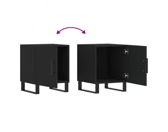 Sonata H Нощни шкафчета 2 бр черни 40x40x50 см инженерно дърво