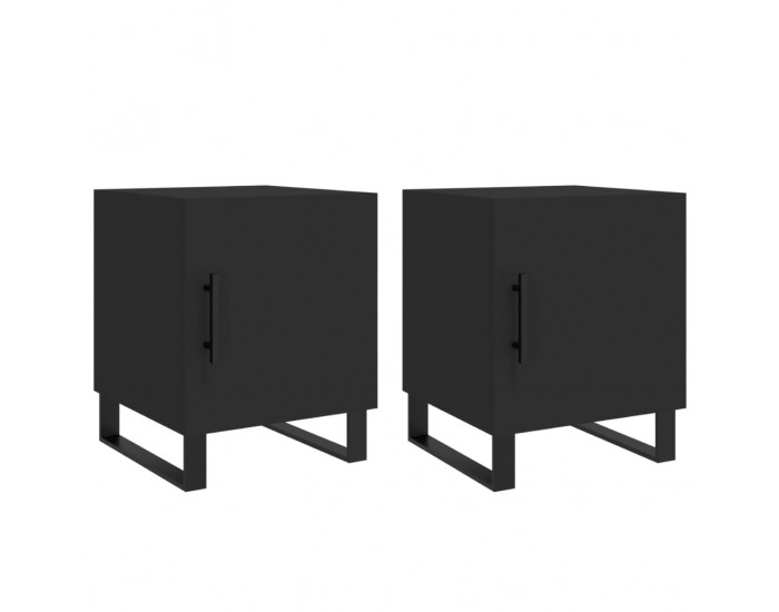 Sonata H Нощни шкафчета 2 бр черни 40x40x50 см инженерно дърво