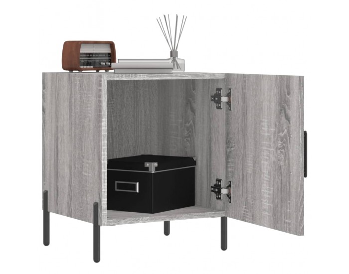 Sonata H Нощни шкафчета, 2 бр, сив сонома, 40x40x50 см, инженерно дърво