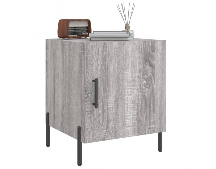 Sonata H Нощни шкафчета, 2 бр, сив сонома, 40x40x50 см, инженерно дърво