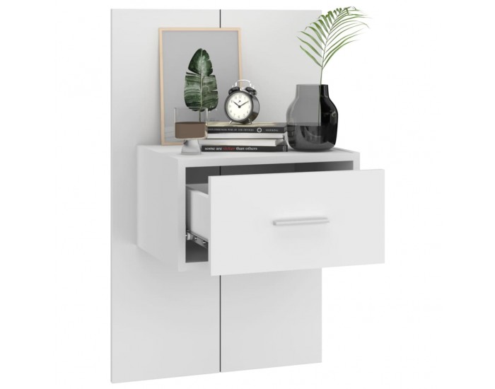 Sonata H Нощно шкафче за стенен монтаж, бял гланц