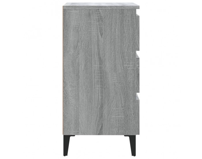 Sonata H Нощно шкафче с метални крака, сив сонома, 40x35x69 см