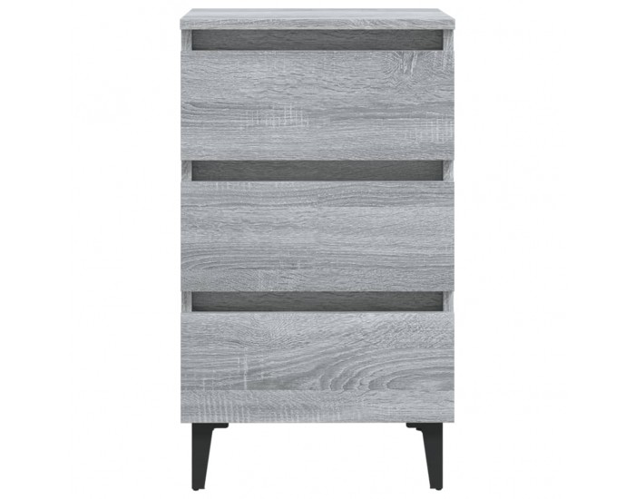 Sonata H Нощно шкафче с метални крака, сив сонома, 40x35x69 см
