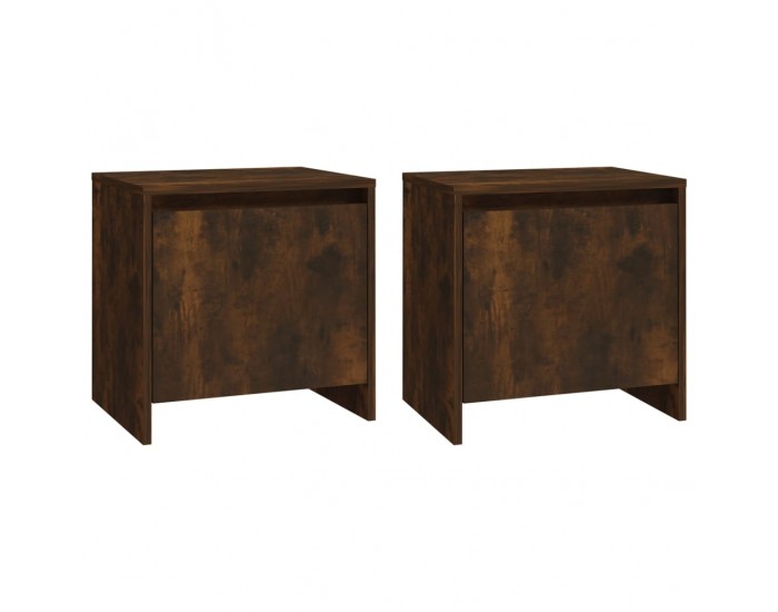 Sonata H Нощни шкафчета 2 бр опушен дъб 45x34x44,5 см инженерно дърво