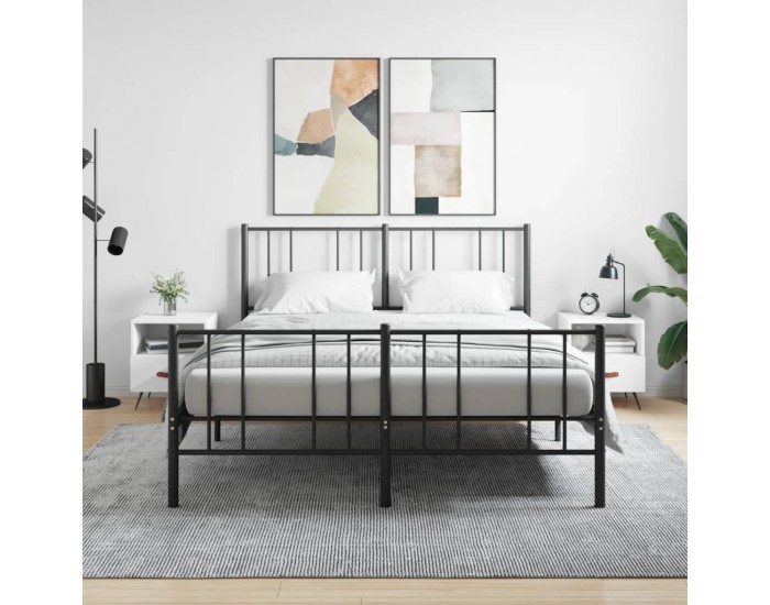 Sonata H Нощни шкафчета, 2 бр, бели, 40x35x47,5 см, инженерно дърво