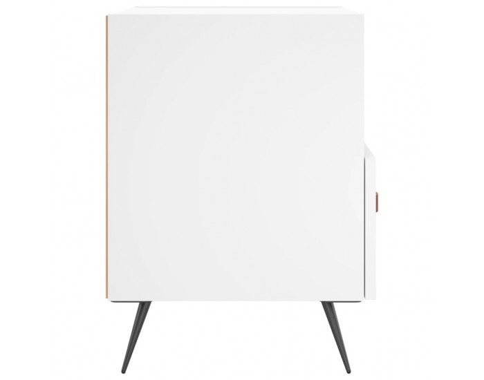 Sonata H Нощни шкафчета, 2 бр, бели, 40x35x47,5 см, инженерно дърво