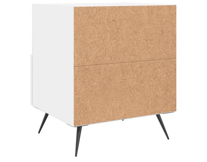 Sonata H Нощни шкафчета, 2 бр, бели, 40x35x47,5 см, инженерно дърво