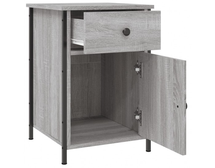 Sonata H Нощно шкафче, сив сонома, 40x42x60 см, инженерно дърво