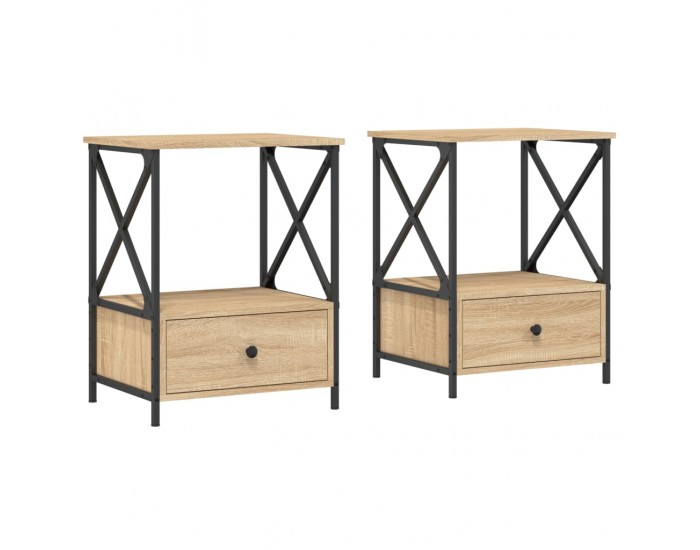 Sonata H Нощни масички, 2 бр, сонома дъб, 50x41x65 см, инженерно дърво