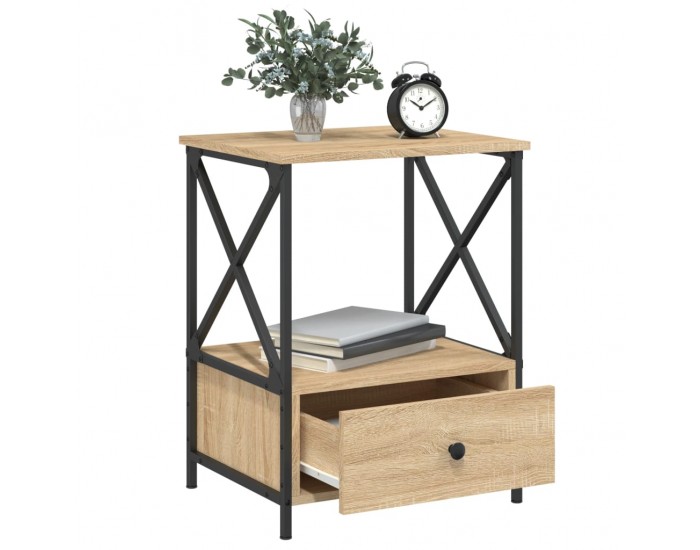 Sonata H Нощни масички, 2 бр, сонома дъб, 50x41x65 см, инженерно дърво