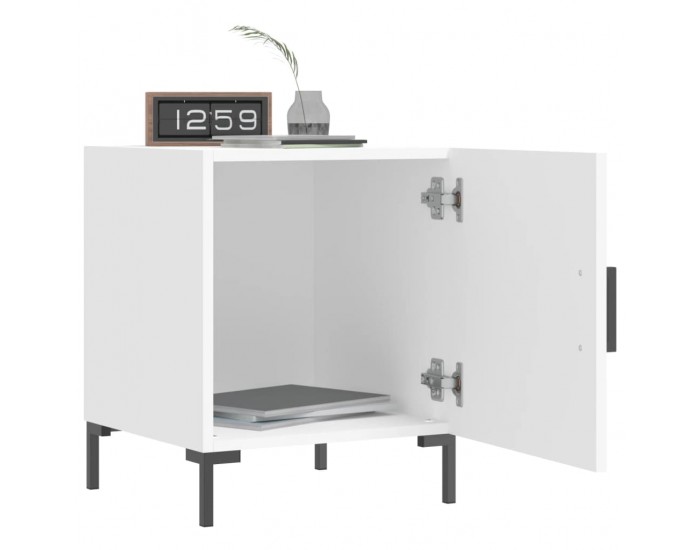 Sonata H Нощно шкафче, бяло, 40x40x50 см, инженерно дърво